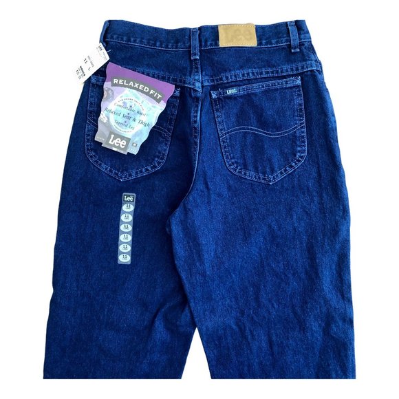 Vintage Lee Dark Wash Tapered Mom Jeans Long 11L - Picture 3 of 7